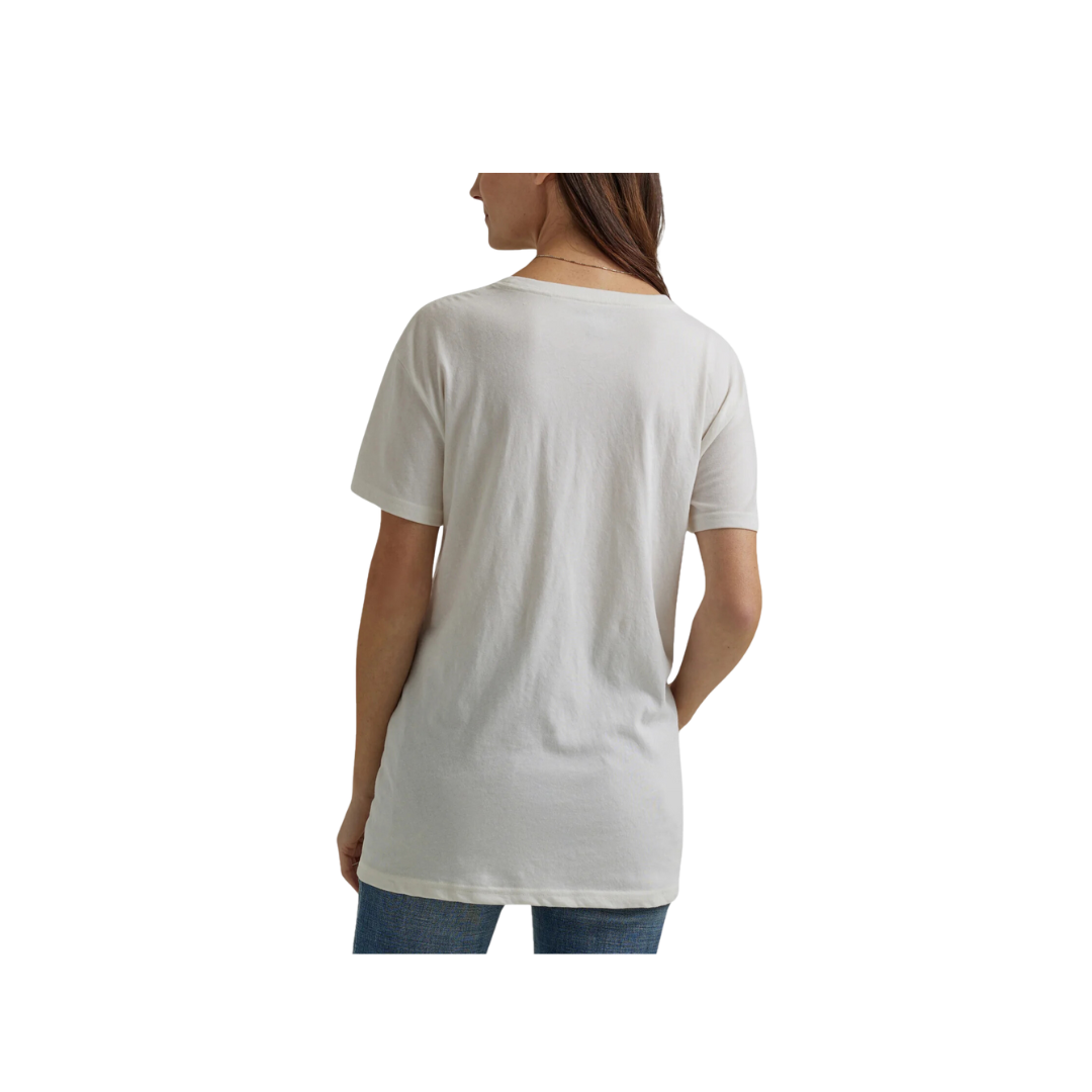 Wrangler Women's Retro Rodeo Marshmallow Heather Boyfriend White T Shirt