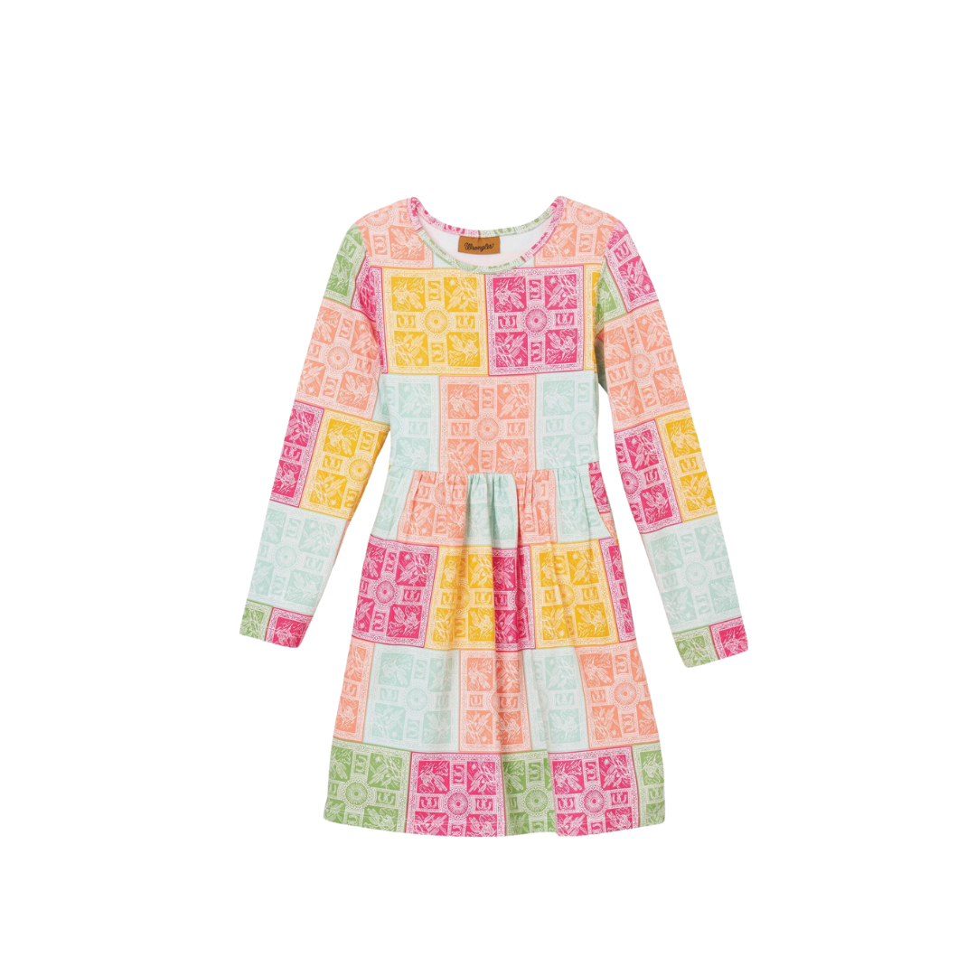 Wrangler Youth Girl's Patch Bandana Multicolor Dress