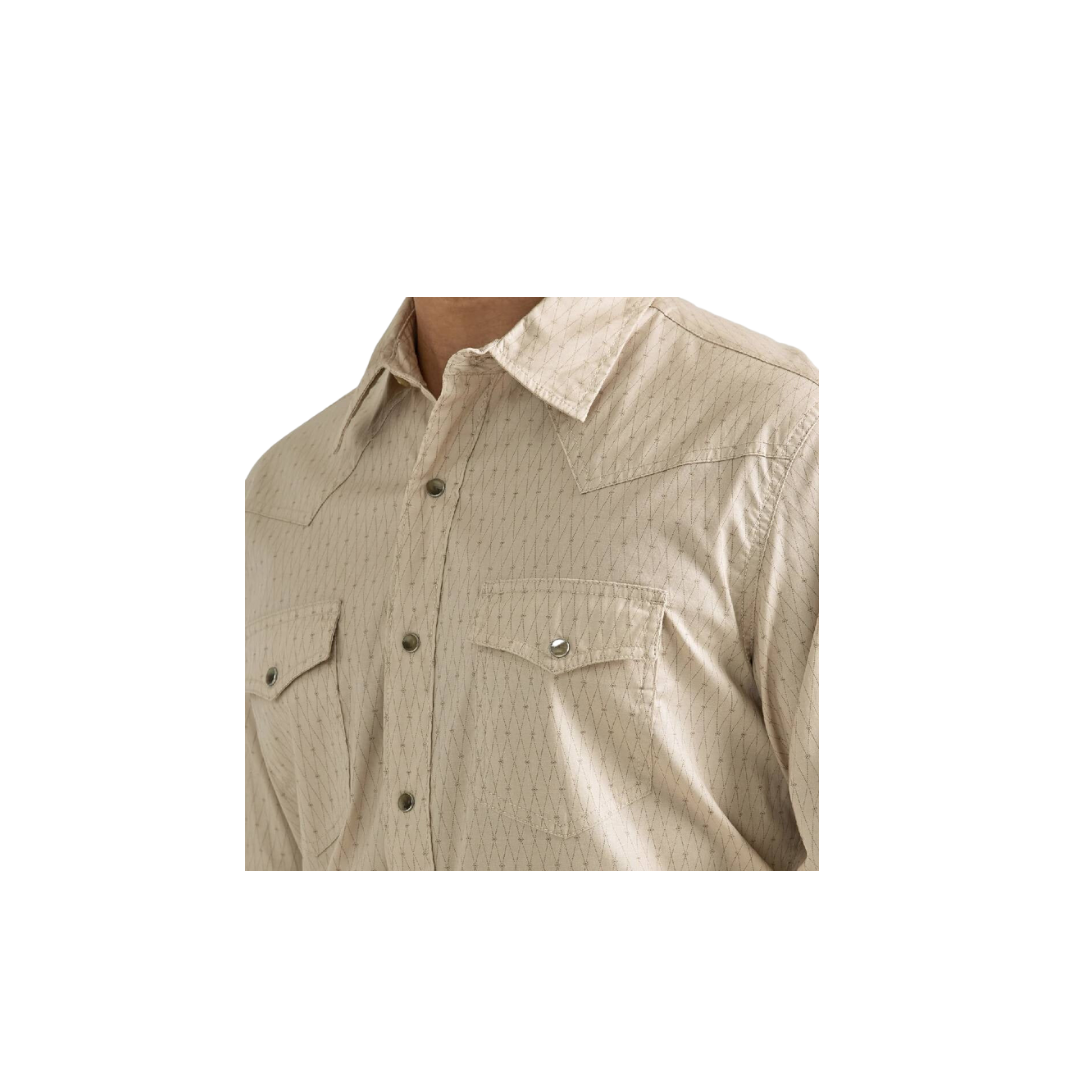 Wrangler Men's 20x Competition Classic Snap Sand Shirt