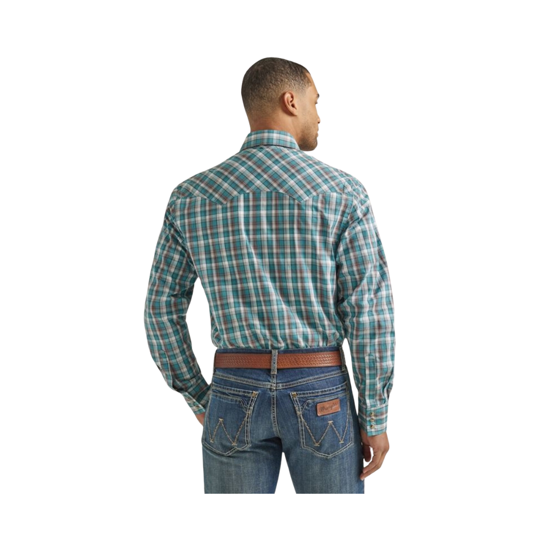 Wrangler Men's Retro Plaid Turquoise Shirt