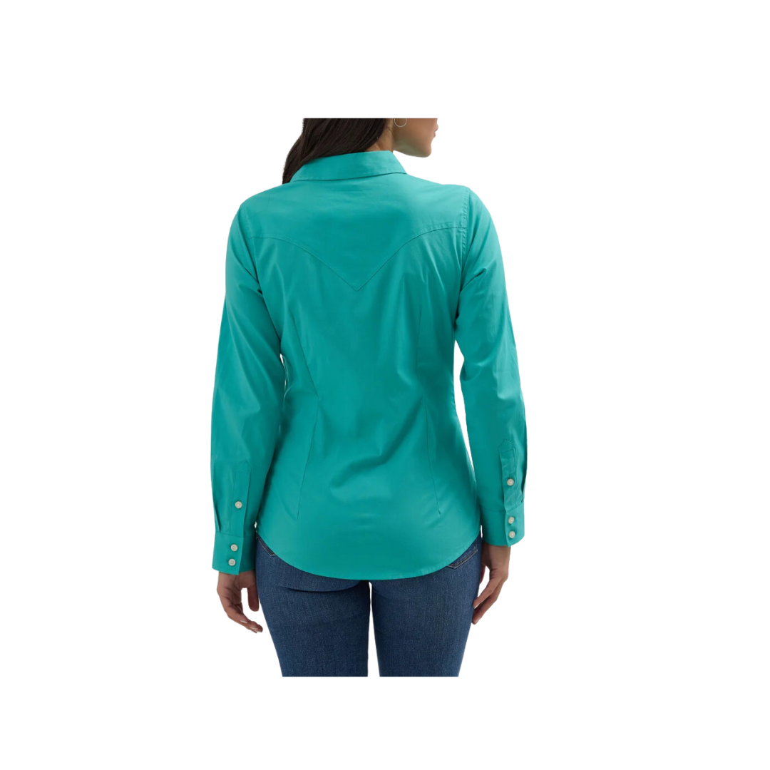 Wrangler Women's Long Sleeve Blue Shirt