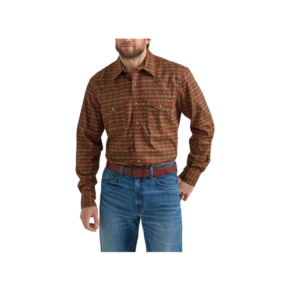 Wrangler Men's 20X Competition Brown Shirt