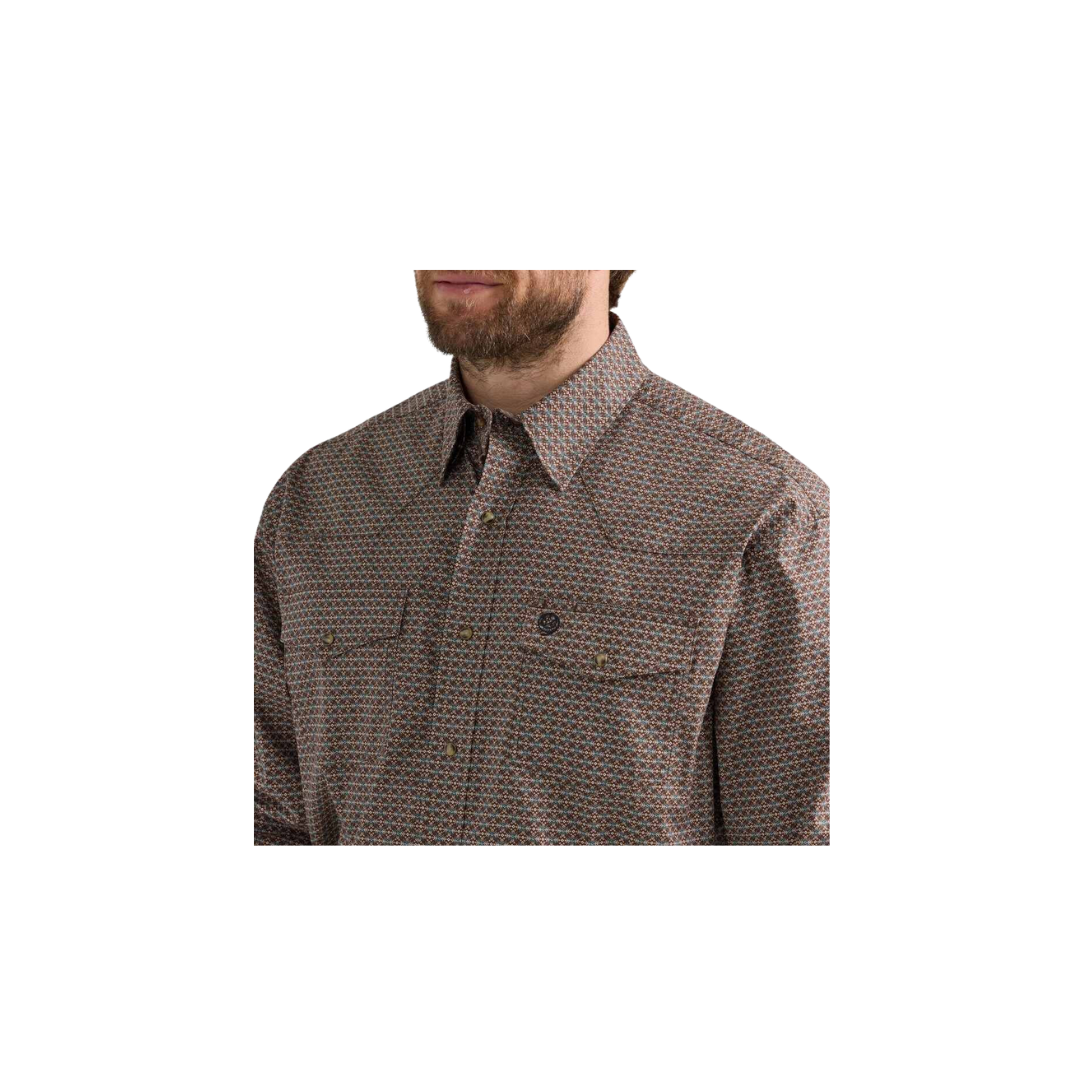 Wrangler Men's George Strait Troubadour Brown Shirt