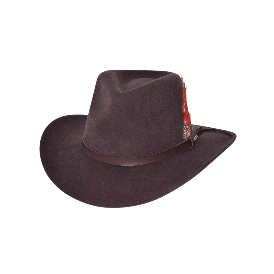 Bullhide Men's Voyager Premium Wool Western Chocolate Hat