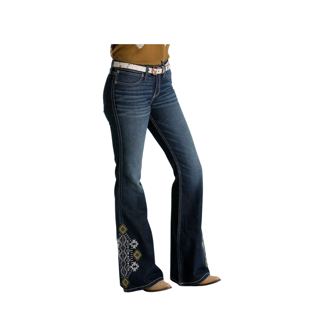 Cruel Girl Women's Hannah Super Flare Med Wash Jean