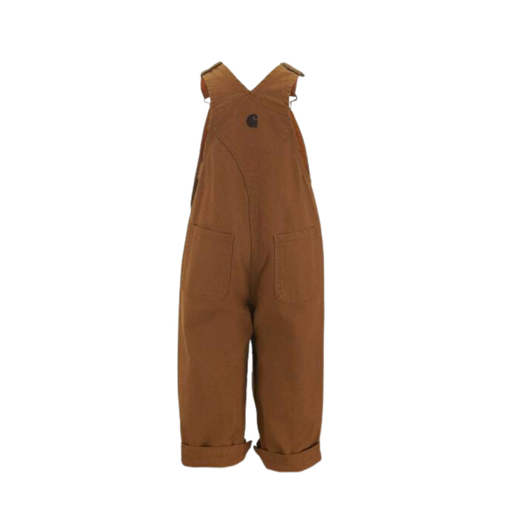 Carhartt Youth Boy's Loose Fit Canvas Bib Brown Overall