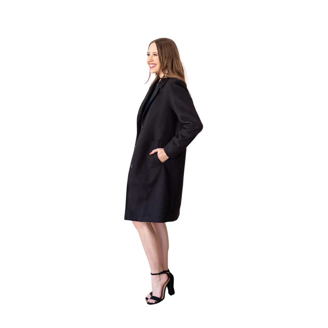 Southern Grace Women's The Phoebe Black Coat