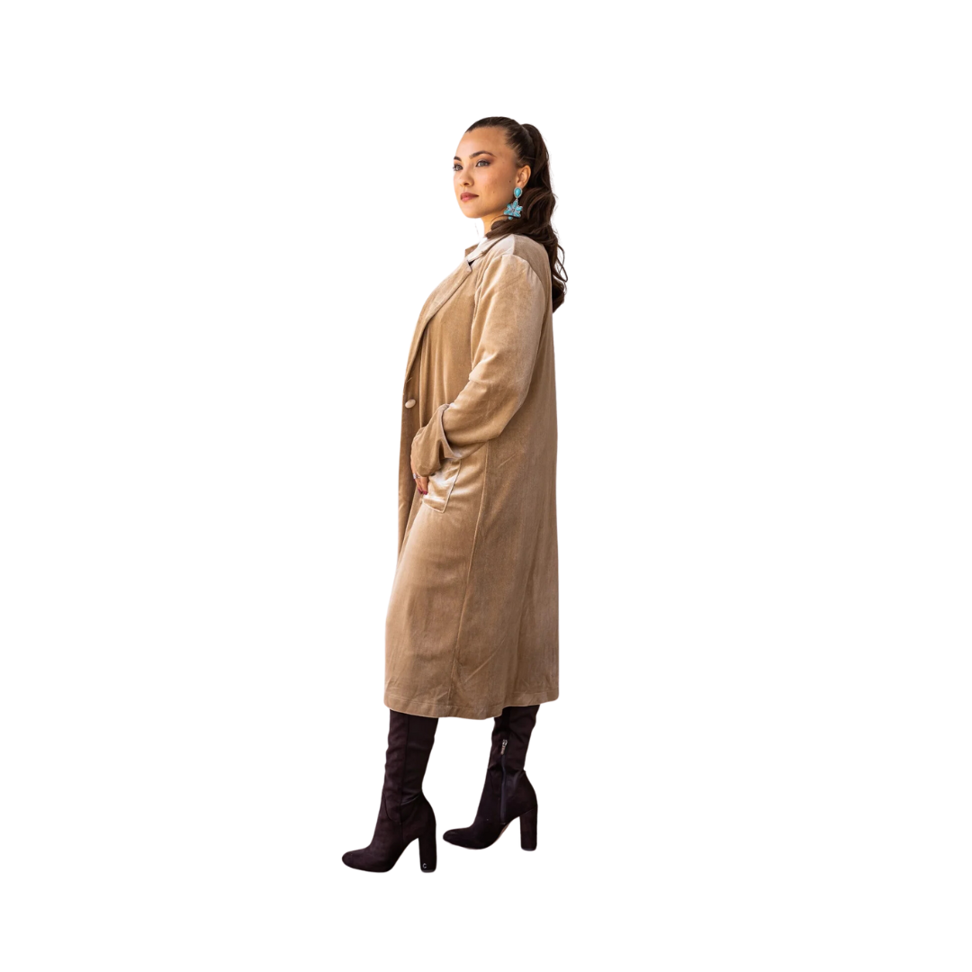 Southern Grace Women's Hard Candy Velvet Beige Jacket - Bold
