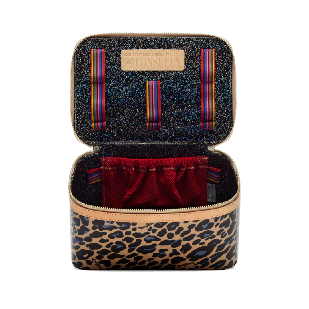 Consuela Women's Blue Jag Train Case Bags