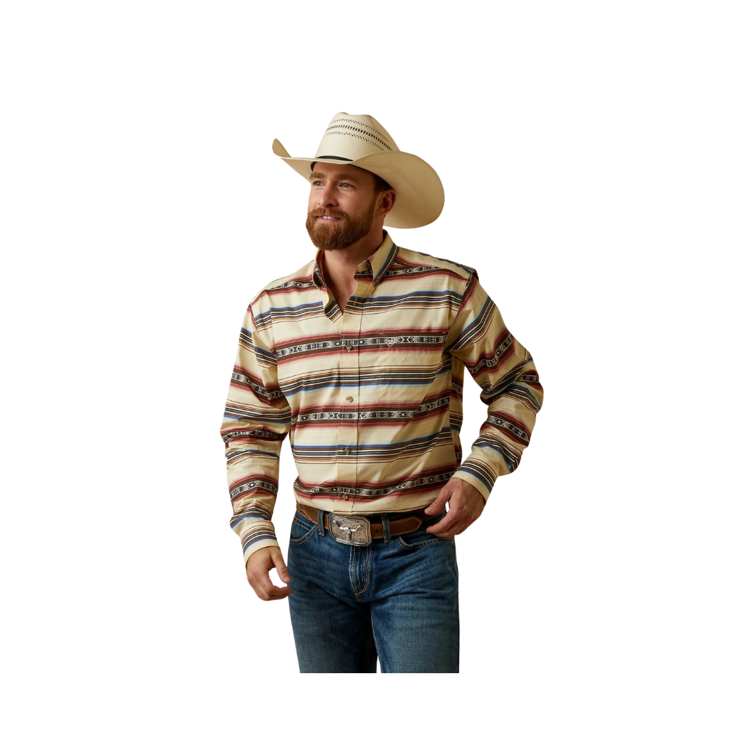 Ariat Men's Sand Team Darren Fitted Button Down Shirt
