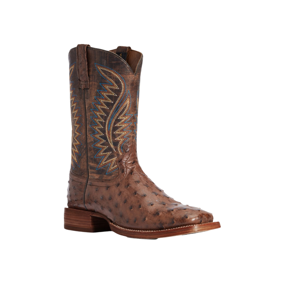 Ariat Men's Full Ostrich Gallup Mocha Brown Boots