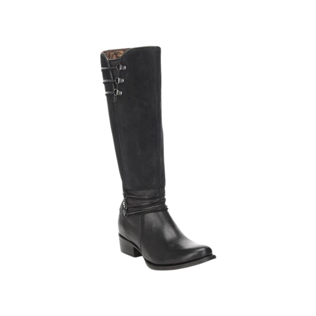 Cuadra Women's Volturno Full Leather Grain Black Boots