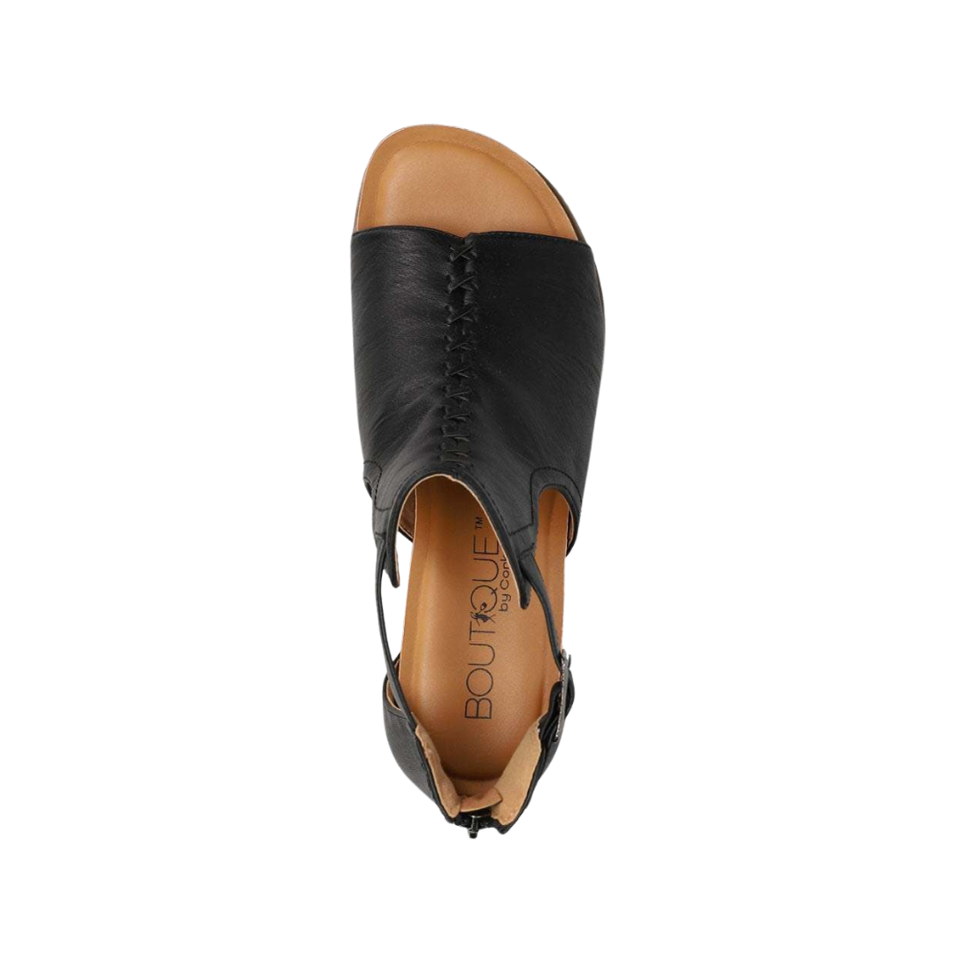 Corkys Women's Sugar City Wedge Black Sandals