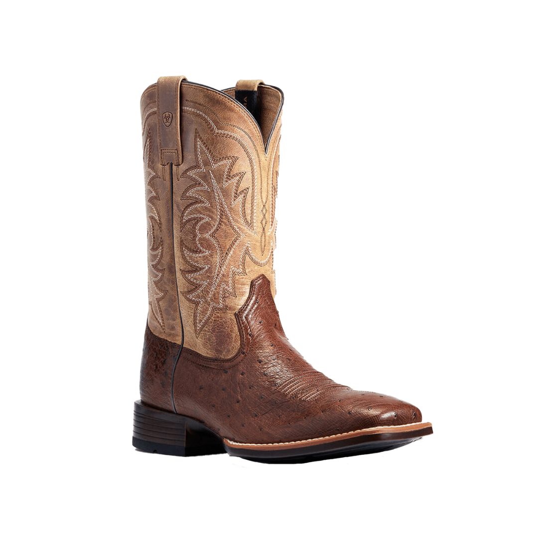 Ariat Night Life Ultra Antique Tabac Ostrich Square Toe Boot
