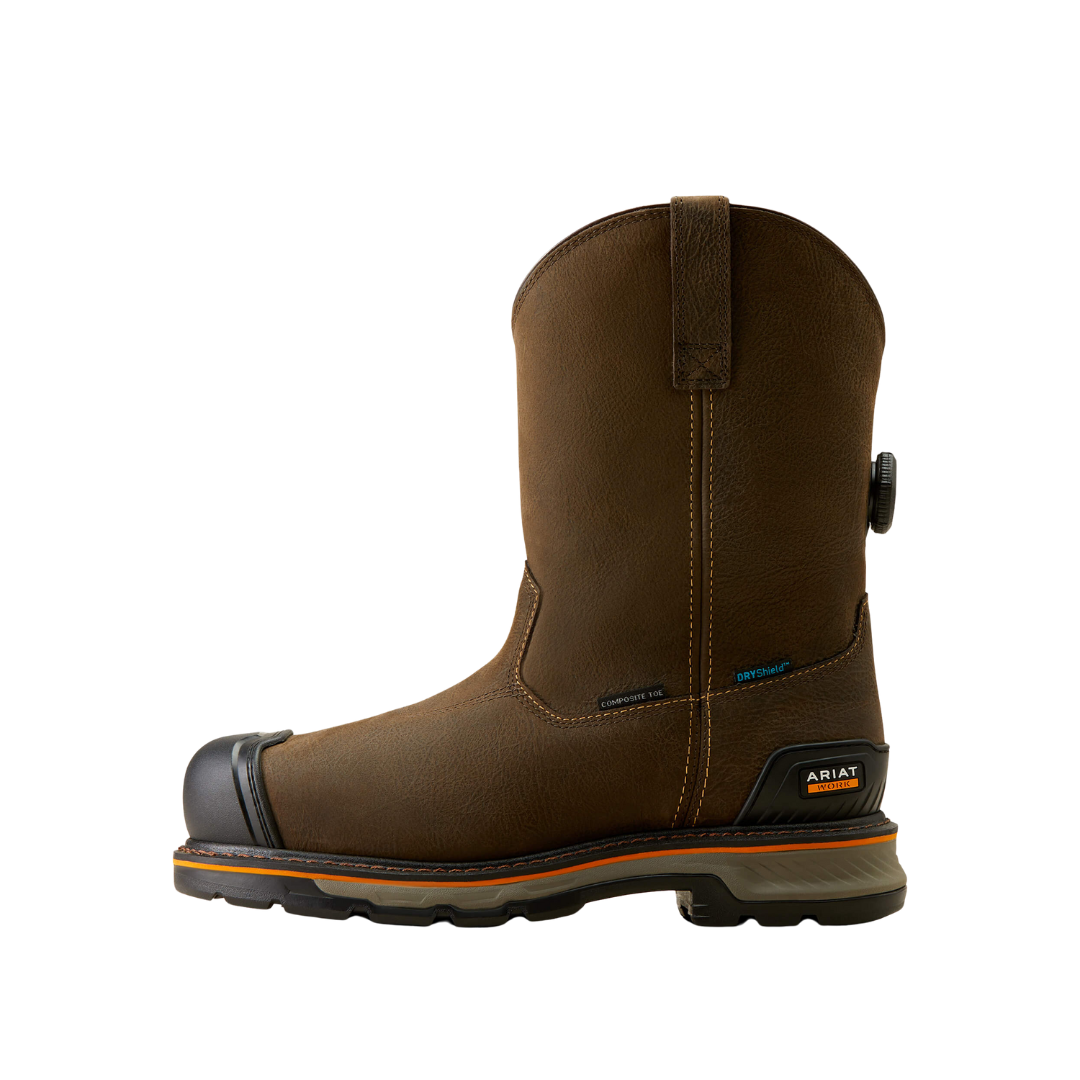 Ariat Men's Stump Jumper Waterproof Composite Work Iron Coffee Boots