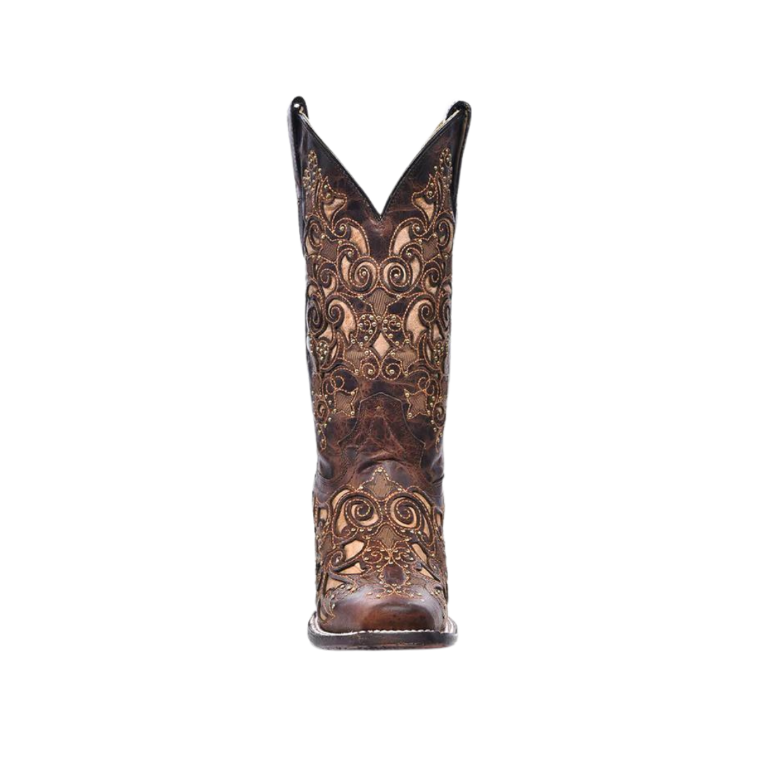 Corral Boots Women's Inlay And Stud Accents Square Toe Boots