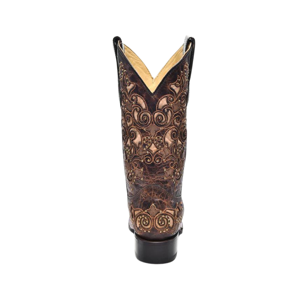 Corral Boots Women's Inlay And Stud Accents Square Toe Boots