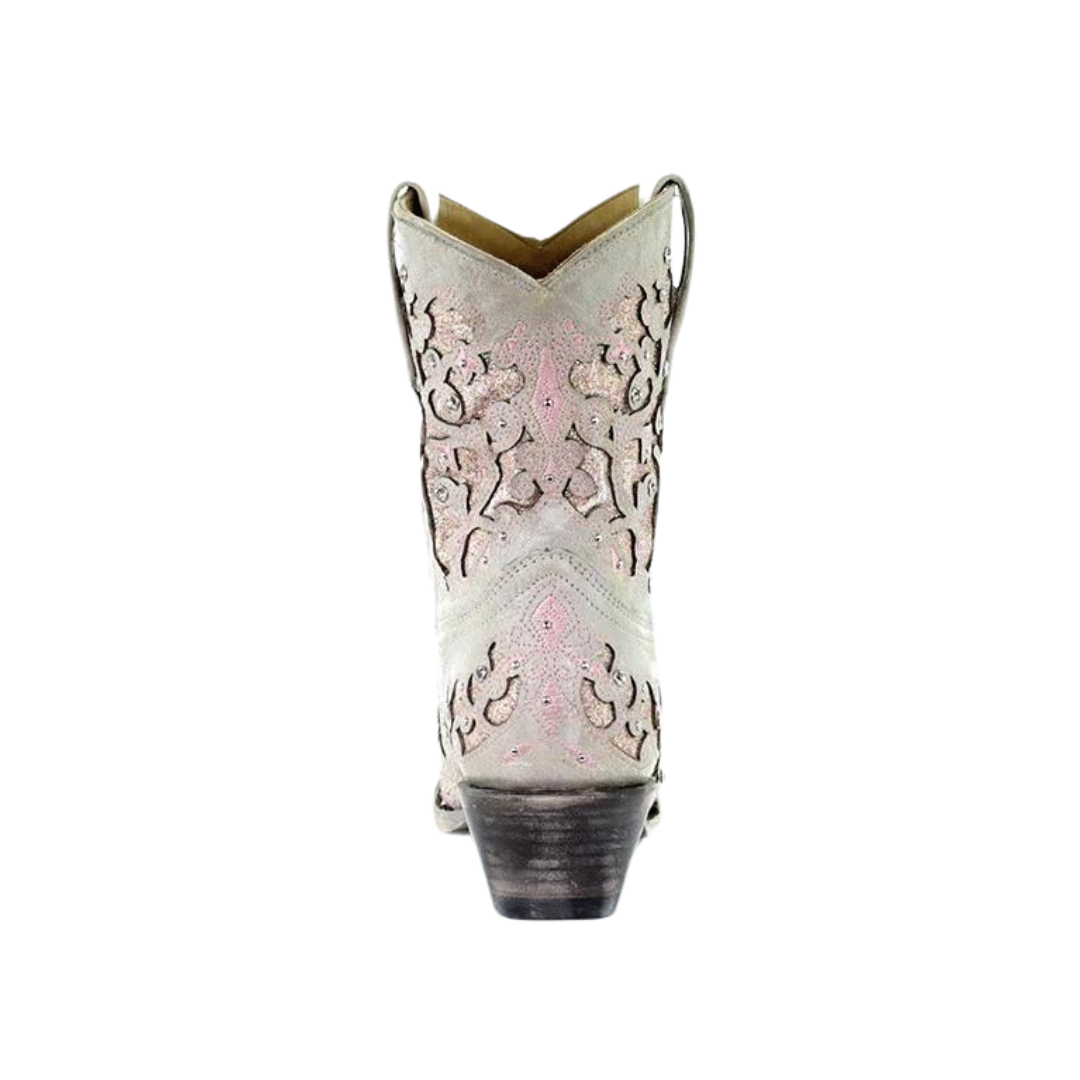 Corral Women's Leather Glitter Pink Boots
