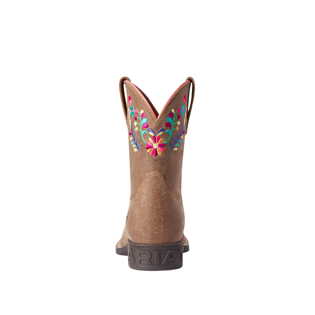 Ariat Youth Girl's Wild Flower Western Canyon Tan Boots