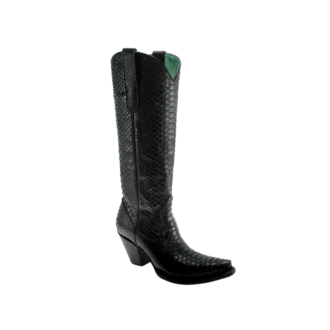 Corral Men's Black Python Exotic Snip Toe Boots