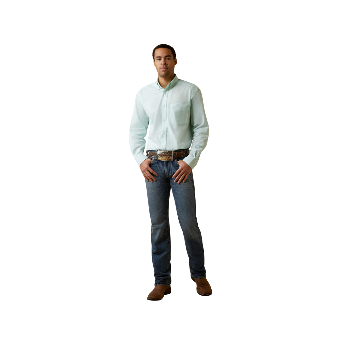 Ariat Men's Solid Slub Classic Fit Shirt