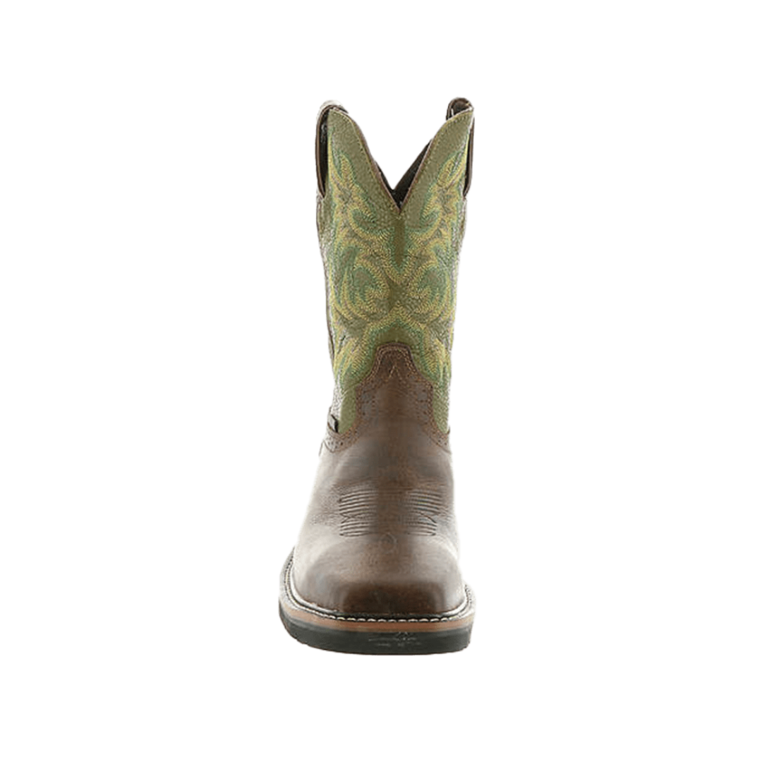 Justin Men's Driller Cowhide Stampede Brown Boots