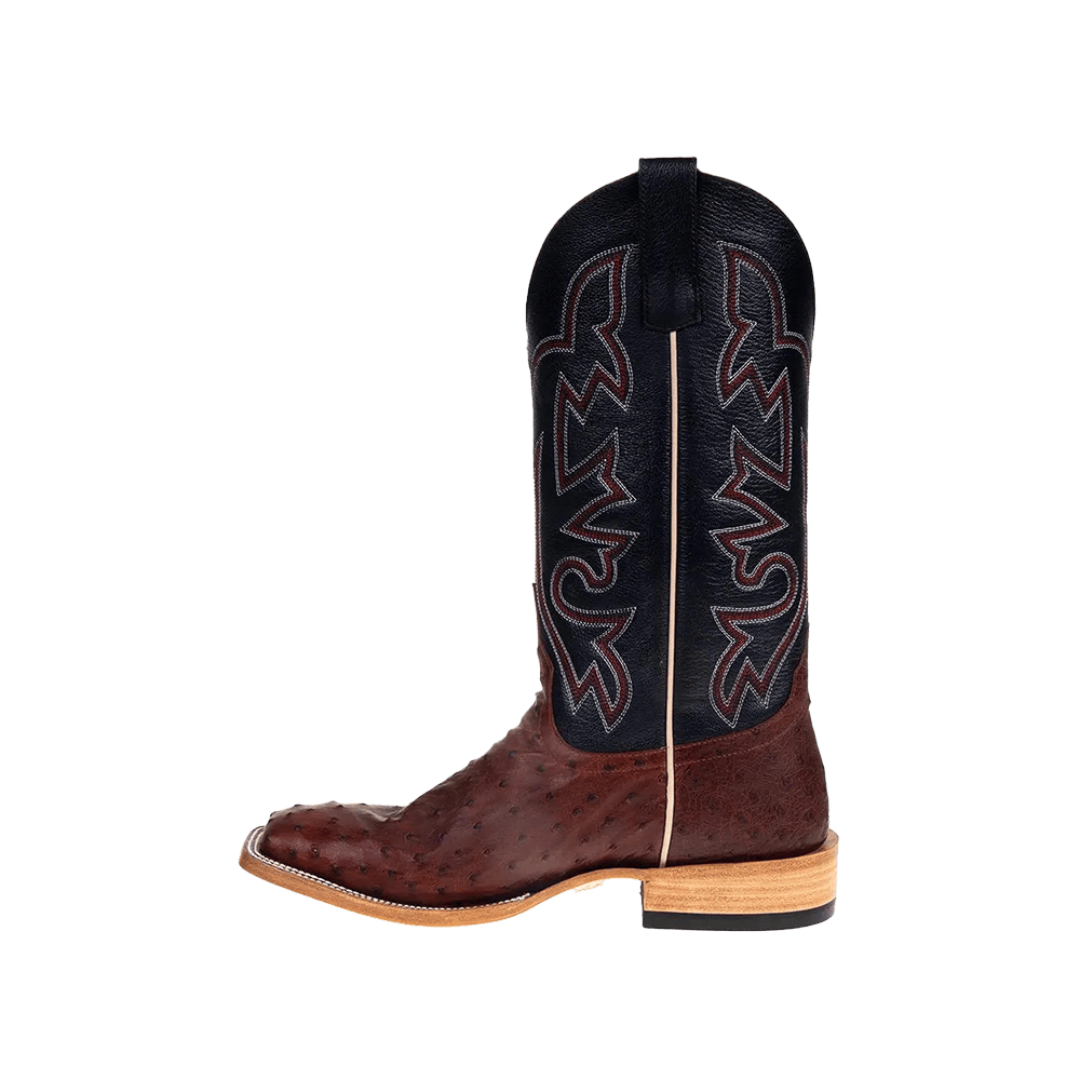Horse Power Men's Brandy Lux Full Quill Ostrich Black Boots
