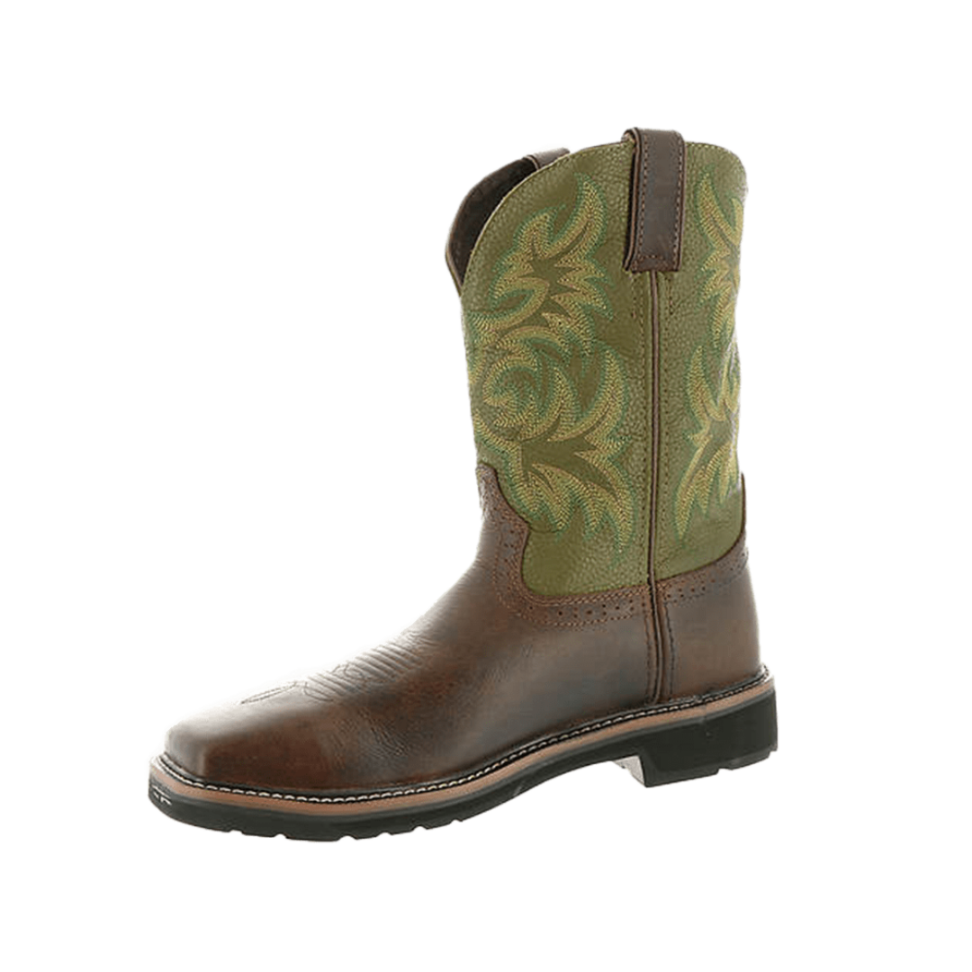Justin Men's Driller Cowhide Stampede Brown Boots