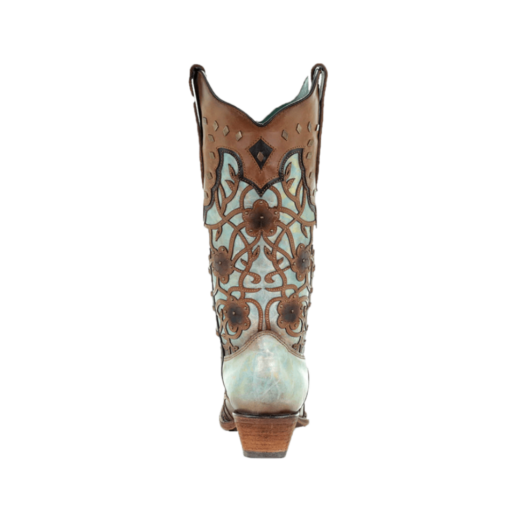 Corral Mint Maple Women's Flower Overlay Women's West Boots: Authentic ...