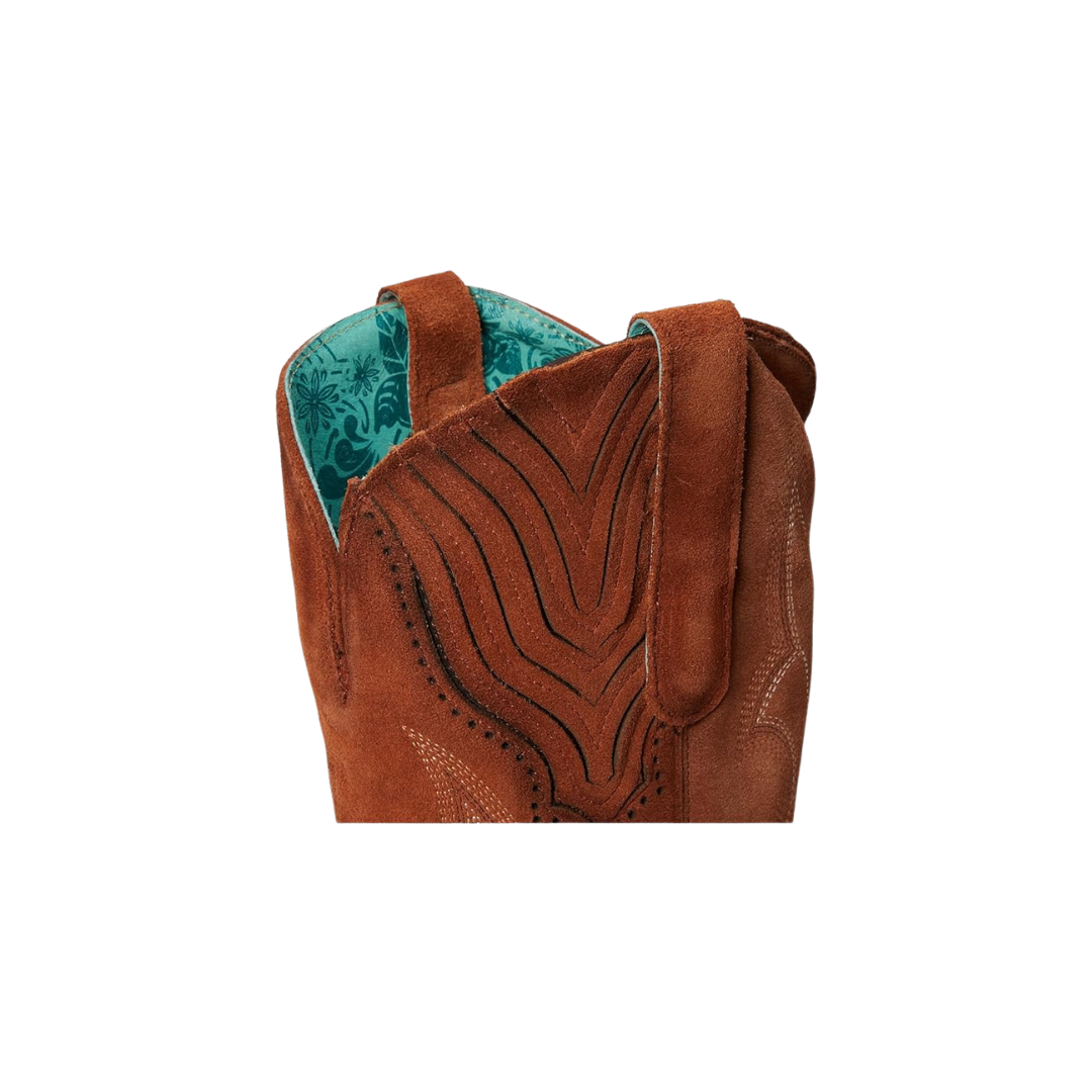 Corral Women's Tooled-Inlay Brown Suede Boots