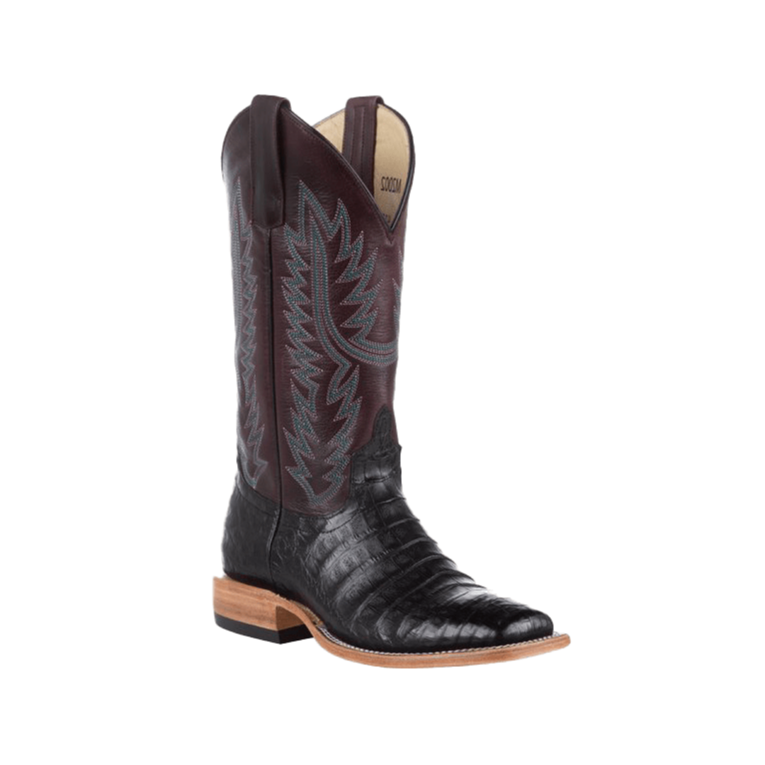 Horse Power Women's Black Caiman Belly Boots