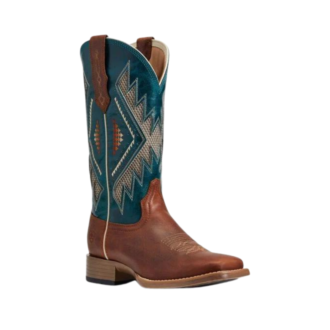 Ariat Women's Sienna Black Square Toe Brown Boots