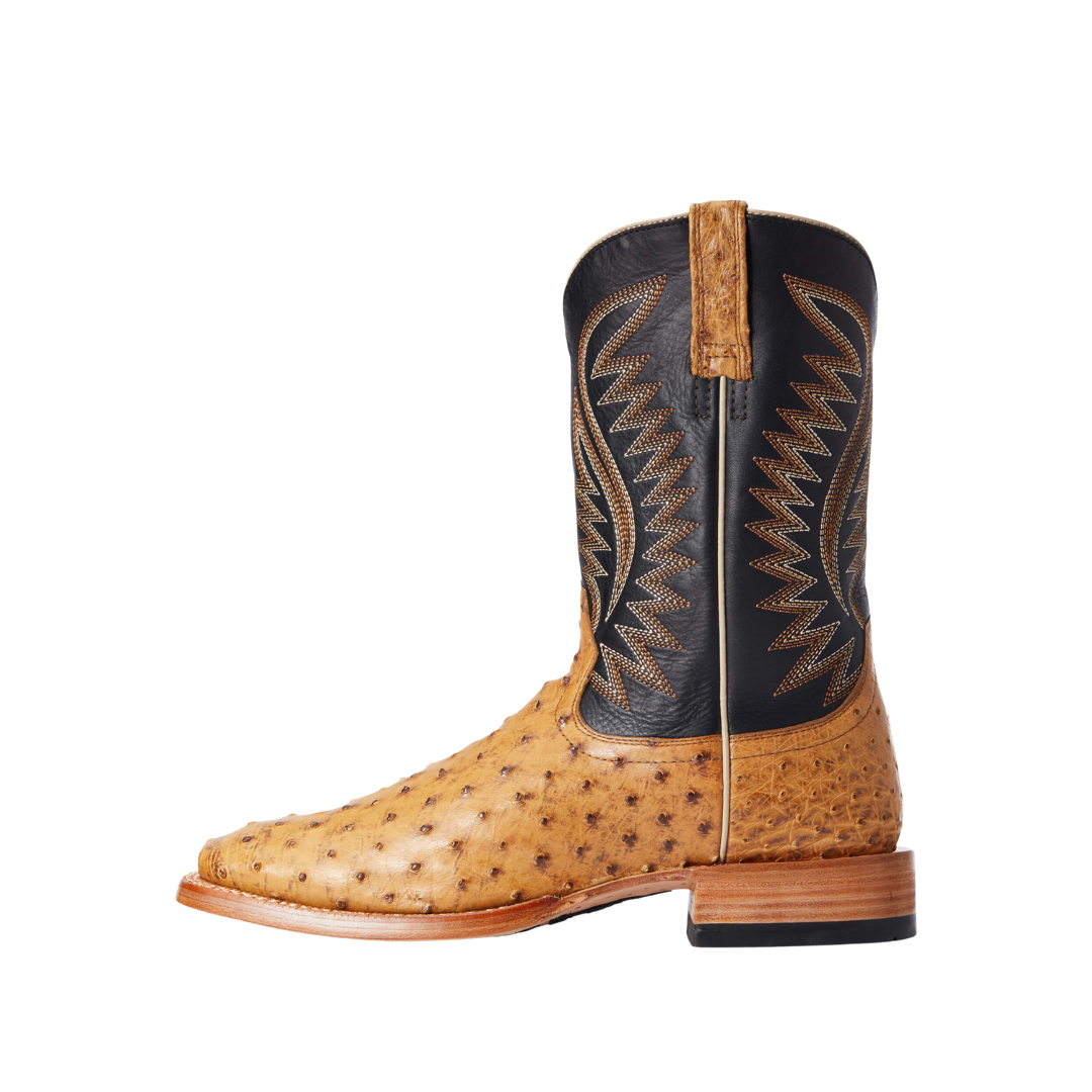 Ariat Men's Full Ostrich Gallup Exotic Tan Boots