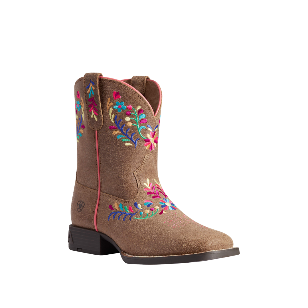 Ariat Youth Girl's Wild Flower Western Canyon Tan Boots