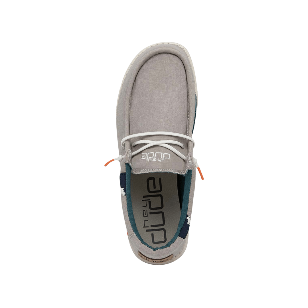 Hey Dude Men's Wally Washed Smoke Grey Slip On Shoe