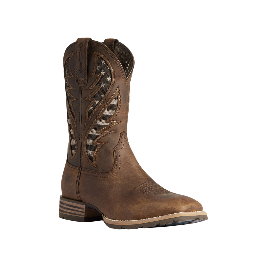 Ariat Men's Hybrid VentTEK Western Distressed Brown Boots