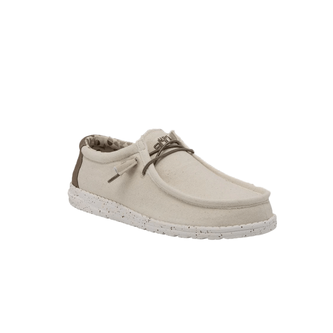Hey Dude Men's Wally Stretch Ivory Slip On Shoe