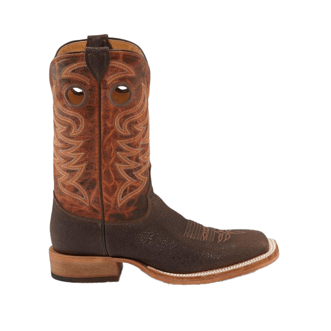 Justin Men’s Bent Rail Caddo Brown Stone Square Toe Western Boots