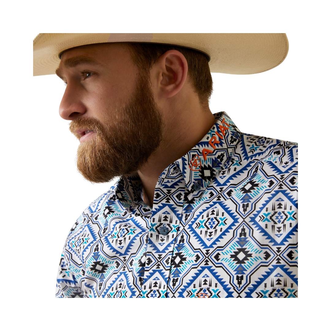 Ariat Men's Team Deacon Fitted White Shirt