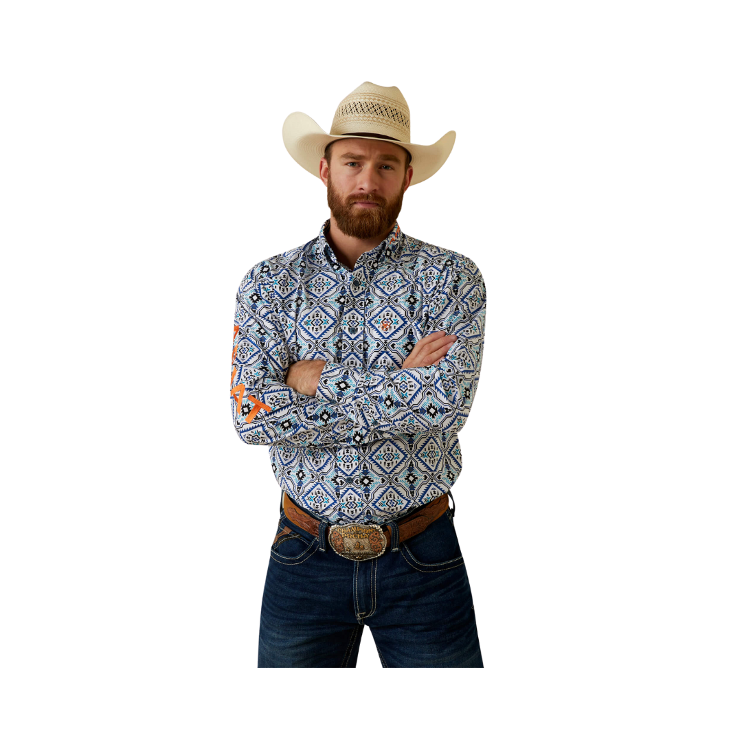 Ariat Men's Team Deacon Fitted White Shirt