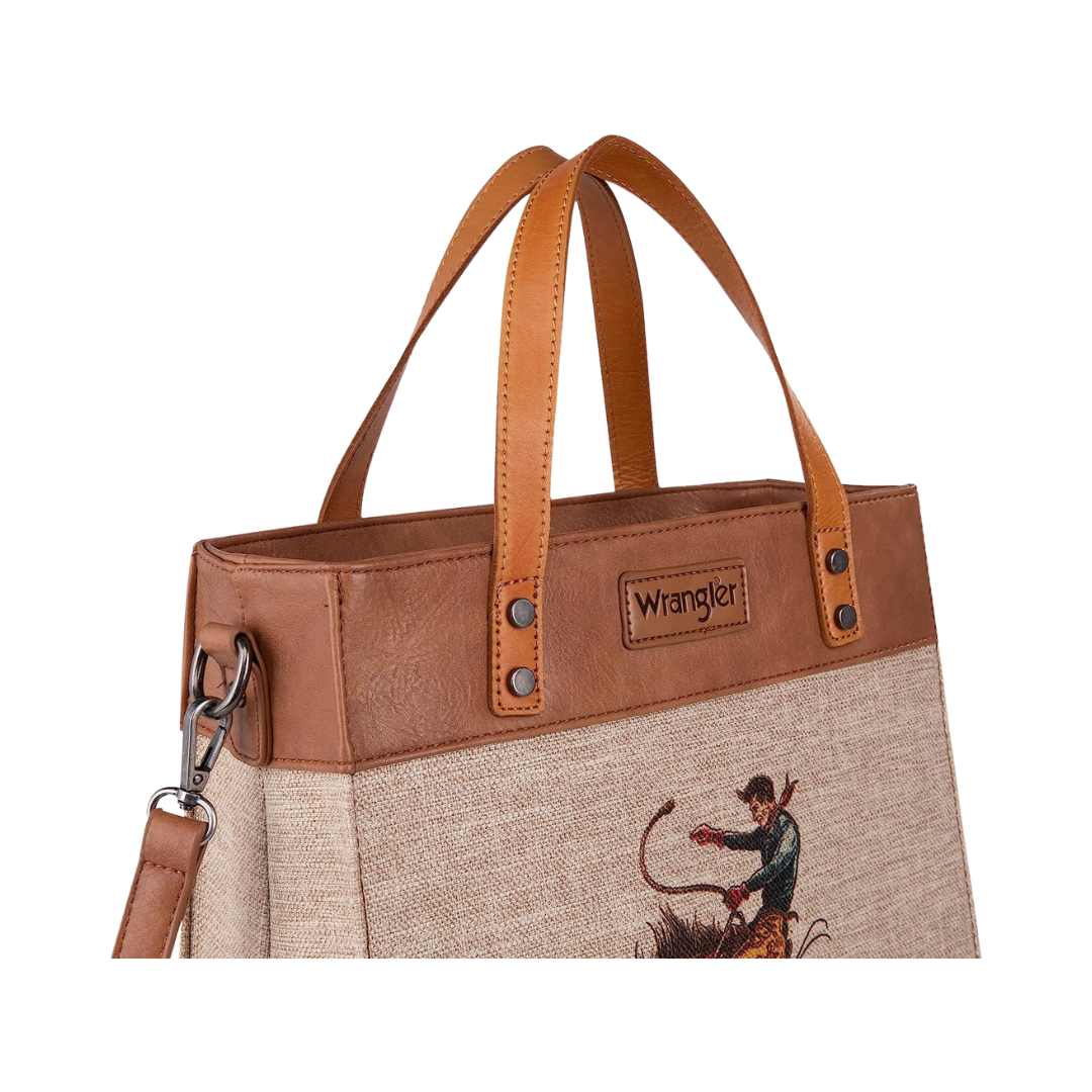 Wrangler Women's Southwestern Art Print Canvas Tote Bag