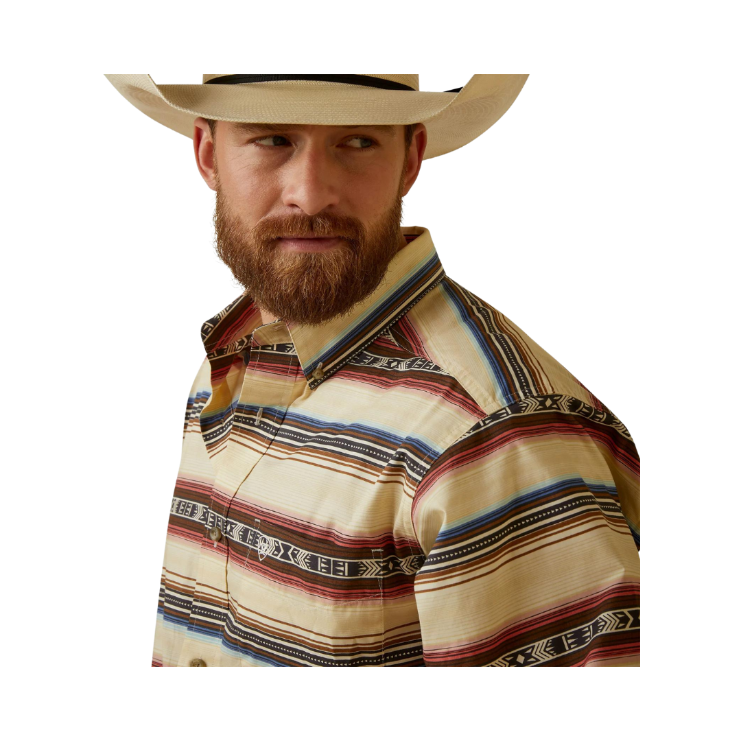 Ariat Men's Sand Team Darren Fitted Button Down Shirt