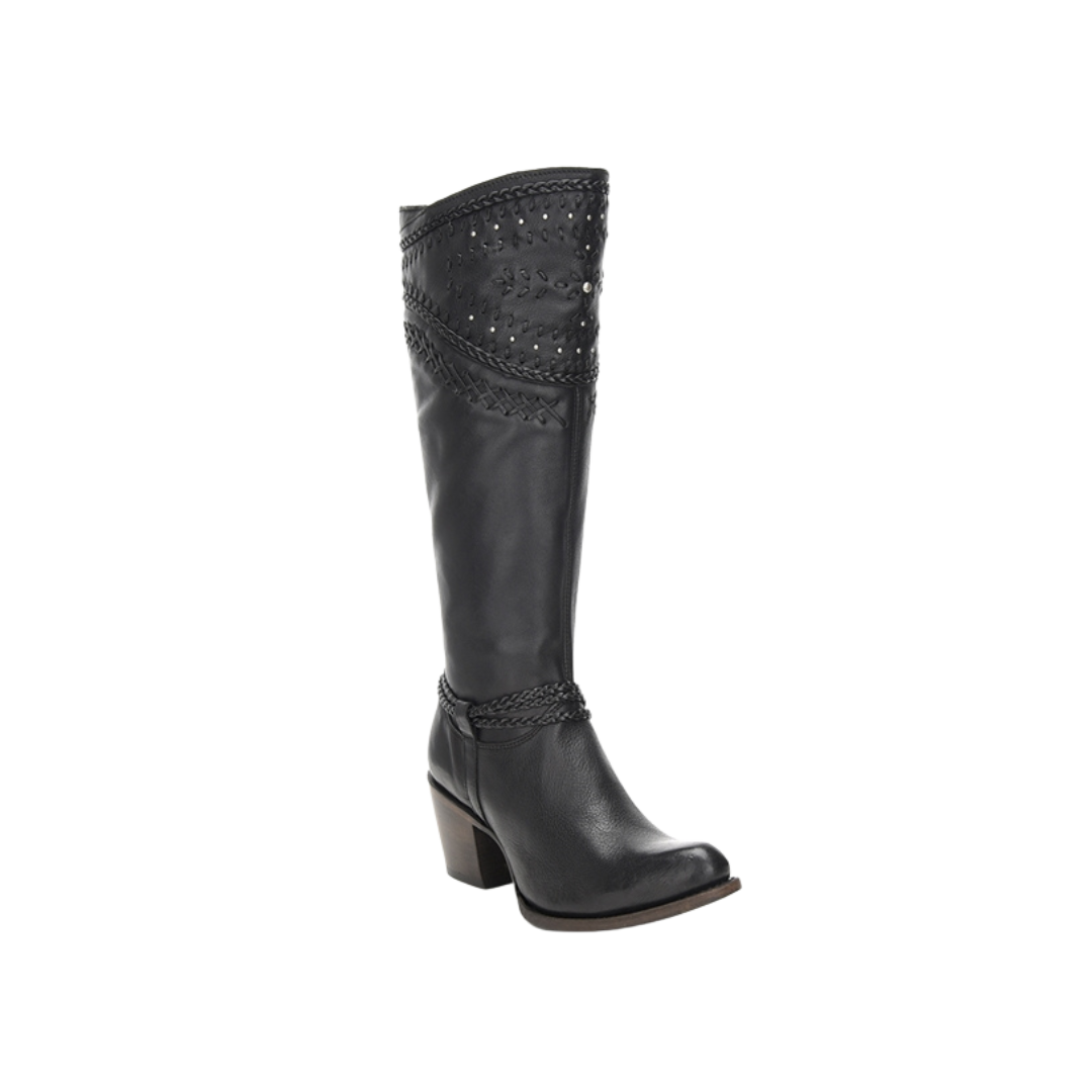 Cuadra Res Volturno Black Fashion Tall Full Leather Boots