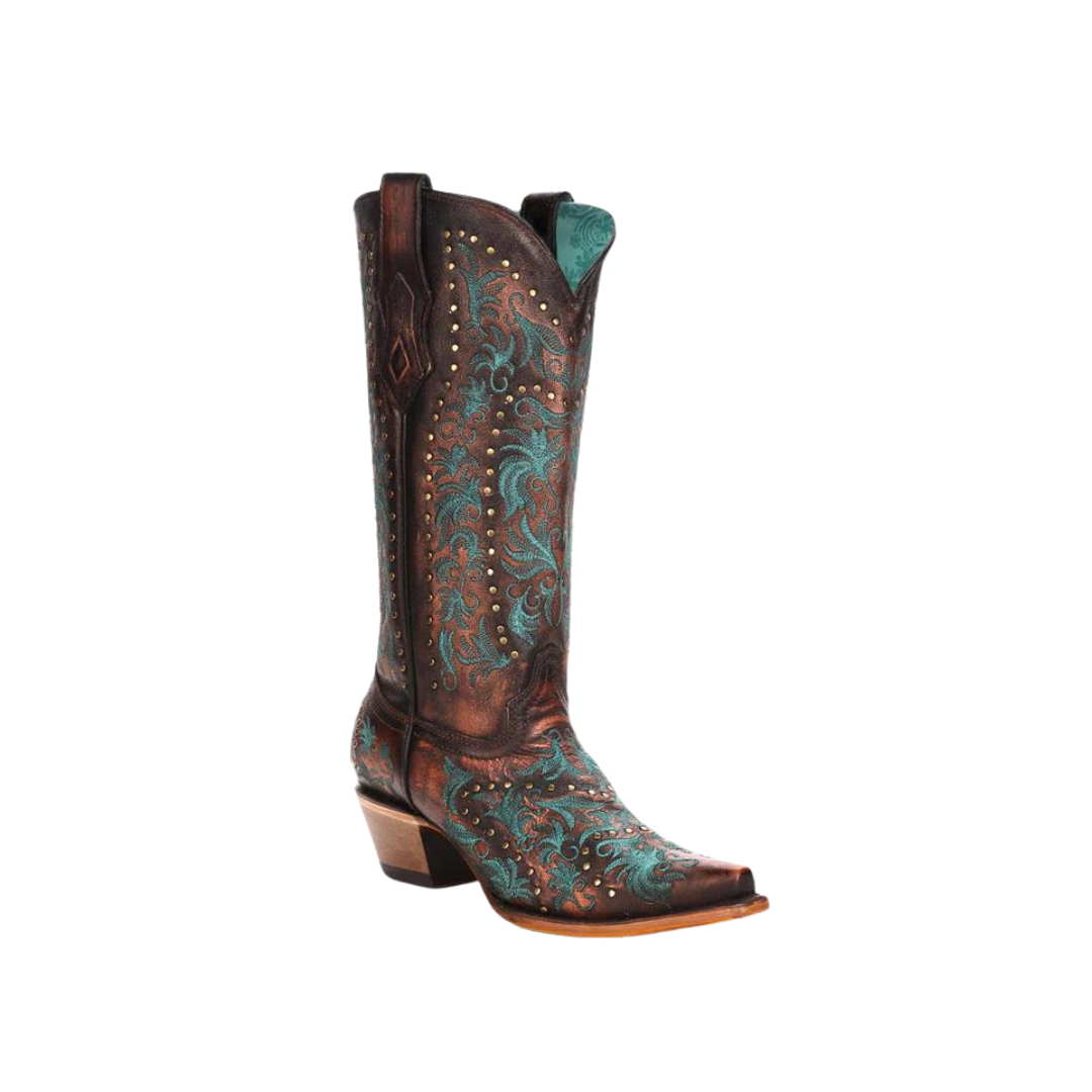 Corral Women's Copper Embroidery And Studs Boots