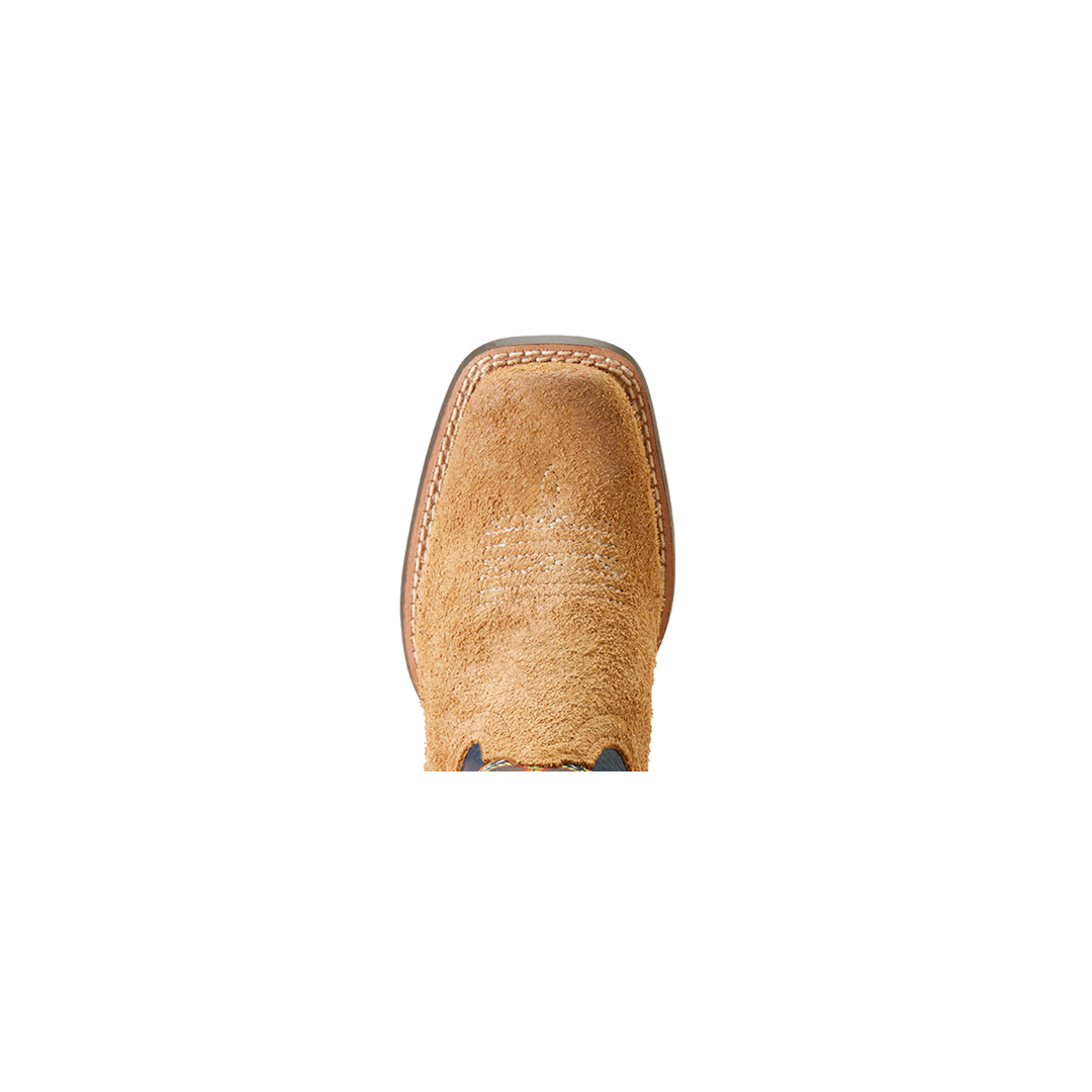 Ariat Boy's Derby Monroe Western Tan Roughout Boot