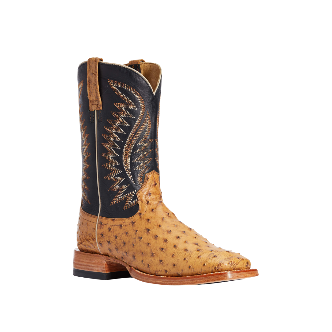 Ariat Men's Full Ostrich Gallup Exotic Tan Boots