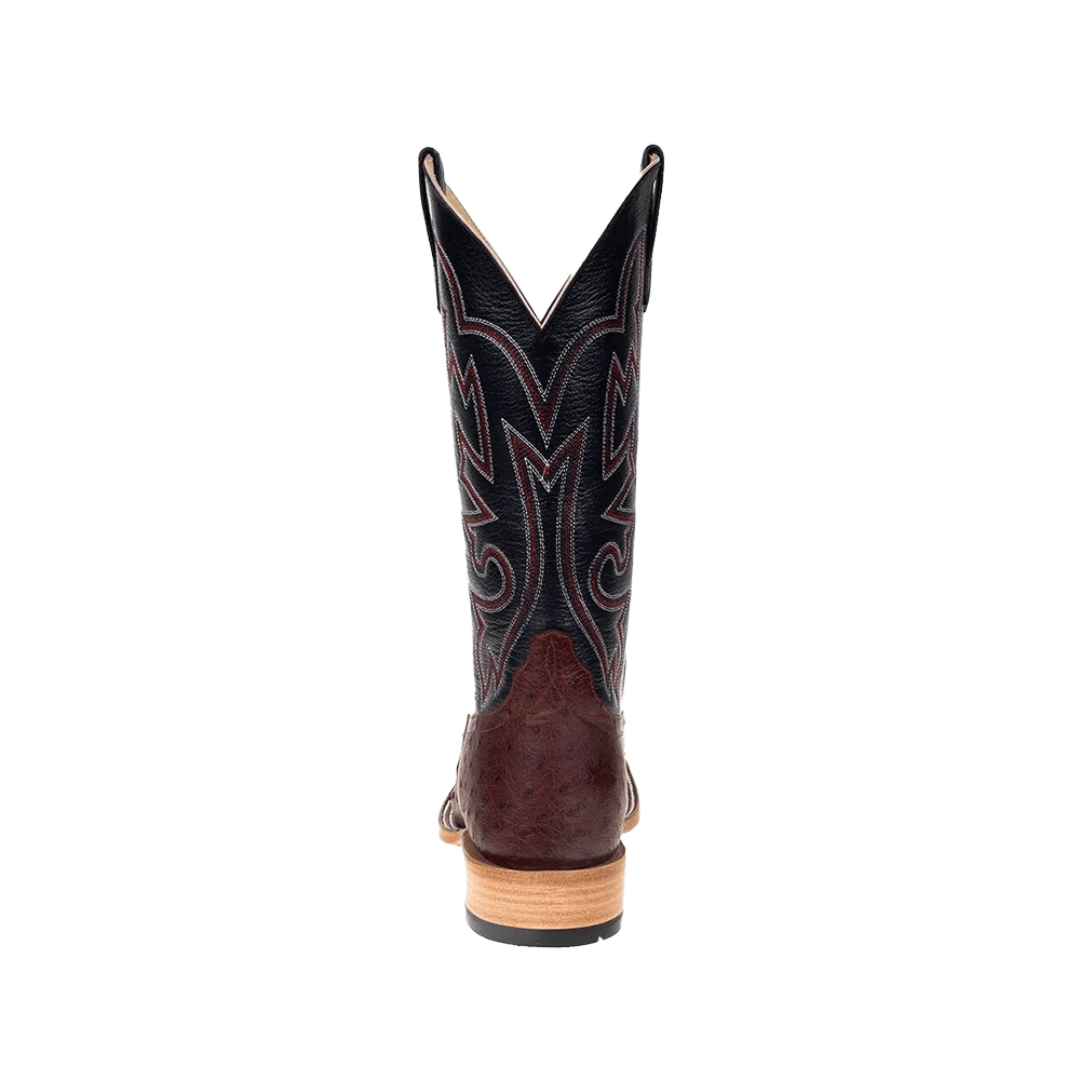 Horse Power Men's Brandy Lux Full Quill Ostrich Black Boots