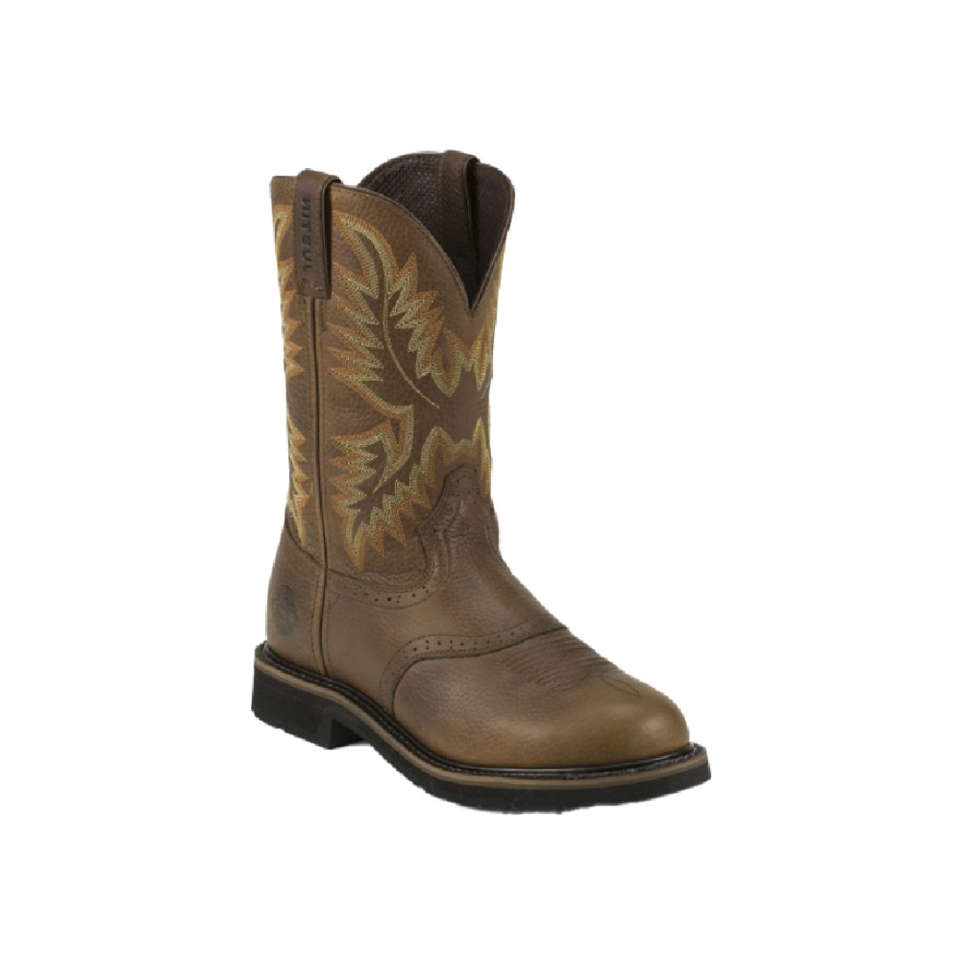 Justin Men's Sunset Stampede Work Brown Boots