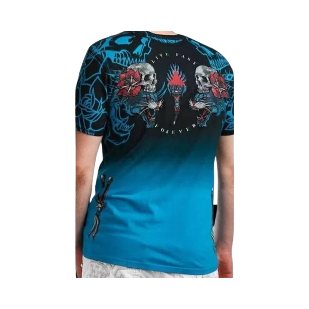 Affliction Men's Black Label Rhinestone Obsidian Temples T-Shirt