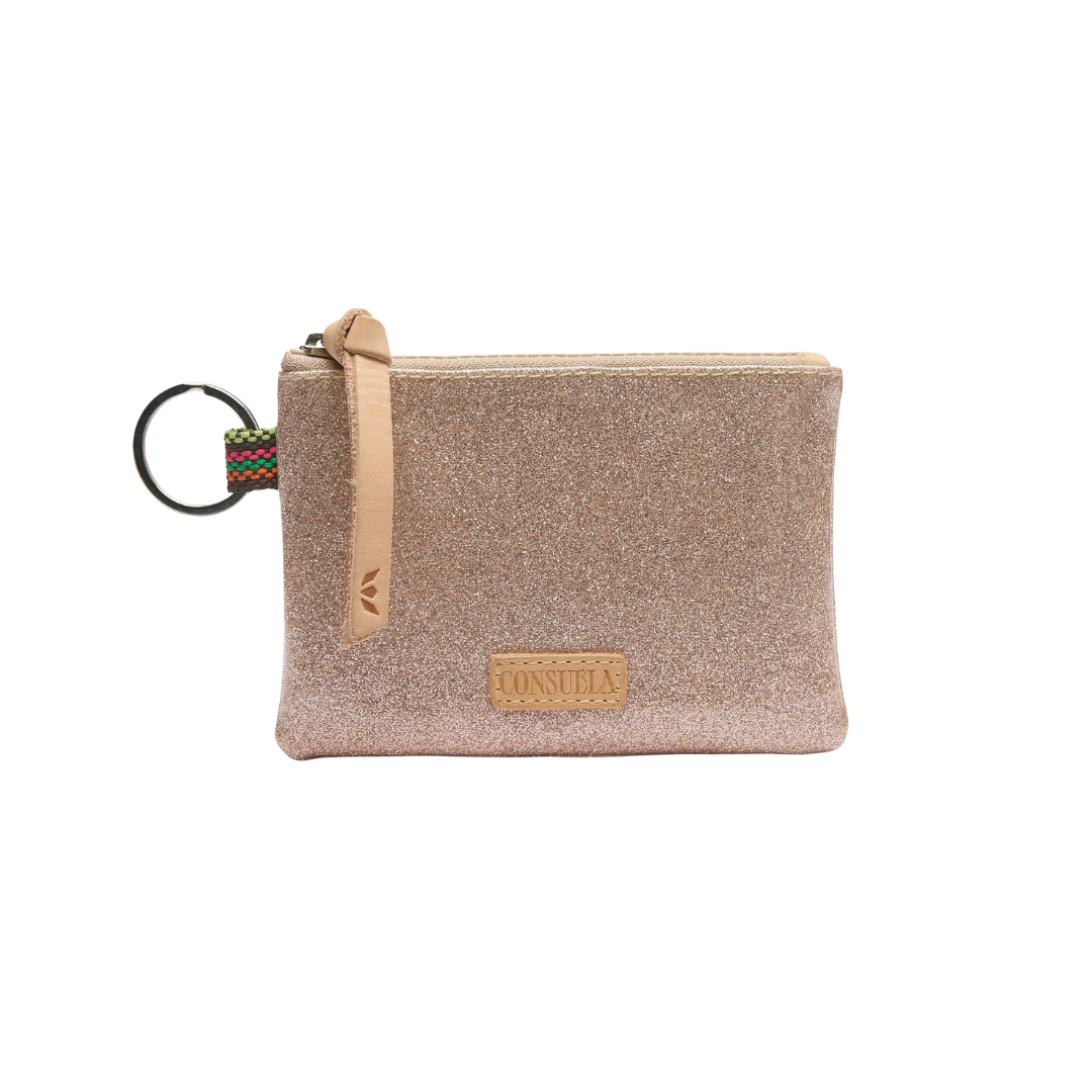 Consuela Women's Emery Champagne Glitter Pouch Bag